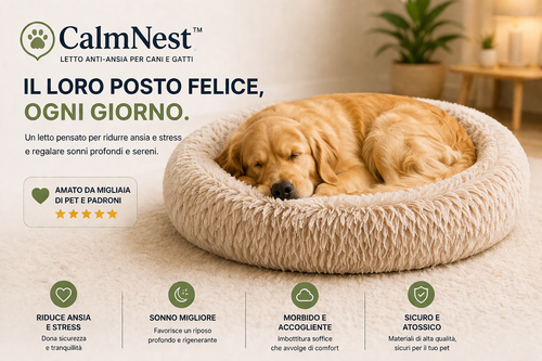 CalmNest™ – Letto Calmante Anti-Ansia per Cani